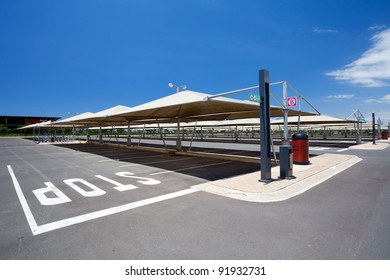 Empty Covered Parking Lot