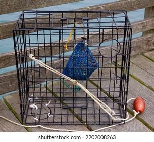 An Empty Crab Trap Cage