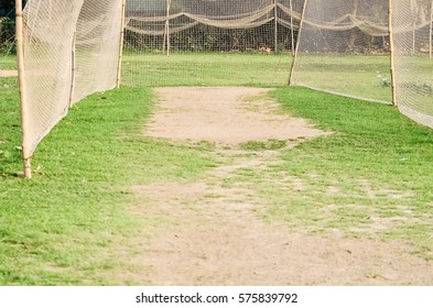 Empty Cricket Pitch For Net Practice