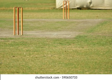 Empty Cricket Pitch To Play