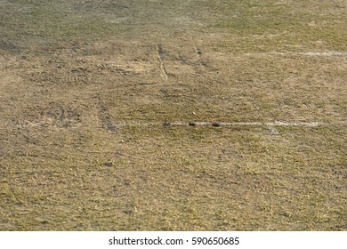 Empty Cricket Pitch Texture To Place Cricket Stumps