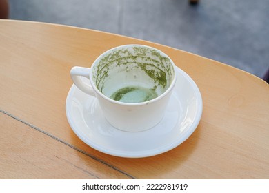 
Empty Cup After Matcha Coffee 