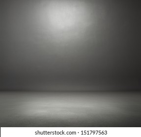 empty dark grey room