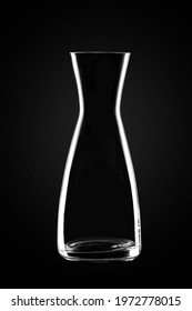 Empty Decanter On Dark Background