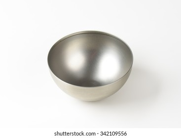 Empty Deep Metal Mixing Bowl