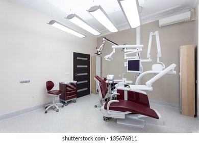 Empty Dental Room With Equipment