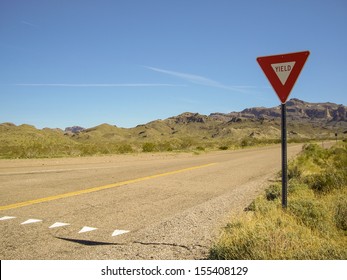 Empty desert road in Nevada