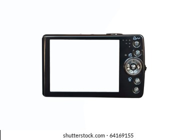 Empty Digital Camera Isolated On White