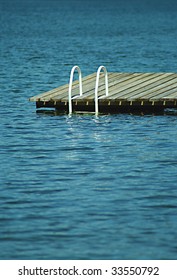 Empty dock in lake