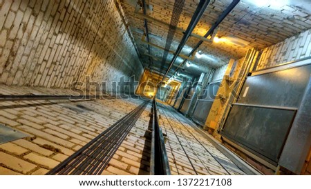 Empty elevator shaft