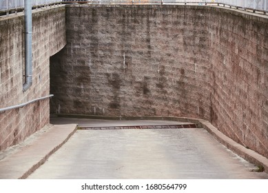 empty entry to the underground parking