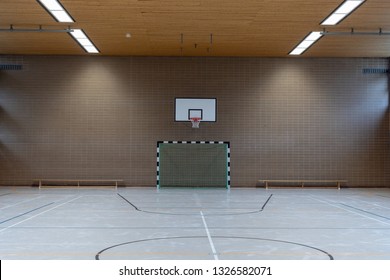 Empty European Gym Class For School Sports No People