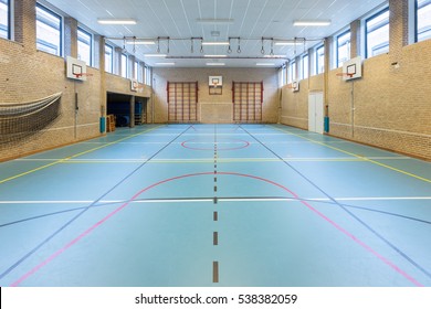 Empty european gym class for school sports no people - Powered by Shutterstock