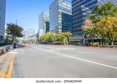 The Empty Financial Street In Beijing