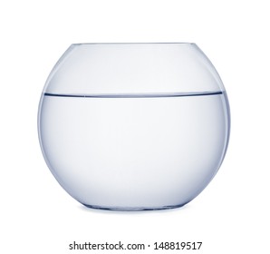 Empty Fish Bowl Isolated On White