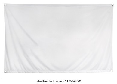 The empty flag is isolated on a white background. Clipping path included. - Shutterstock ID 117569890