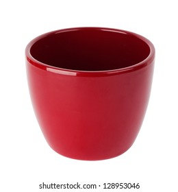 Empty Flower Pot Isolated On White