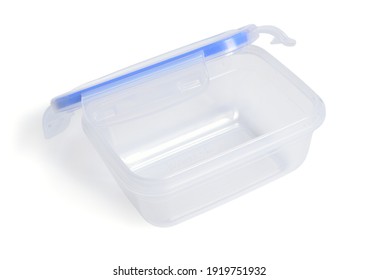 Empty Food Container Isolated On White Background.