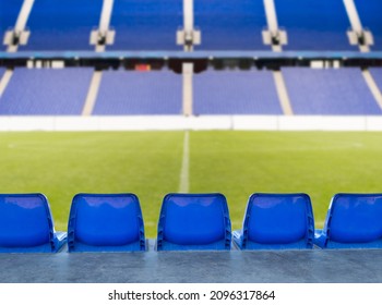 Empty Football Or Soccer Stadium - Sporting Events With No People Or Closed