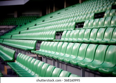 Empty Football Stadium Chairs