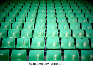 Empty Football Stadium Chairs