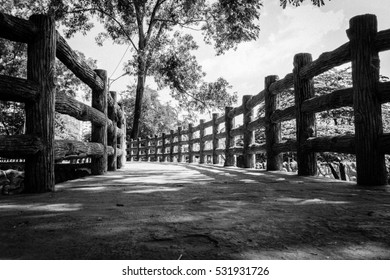 Empty footpath B&W