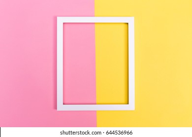 Empty Frame On A Vibrant Duotone Background