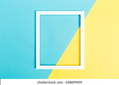 Empty Frame On A Vibrant Duotone Background