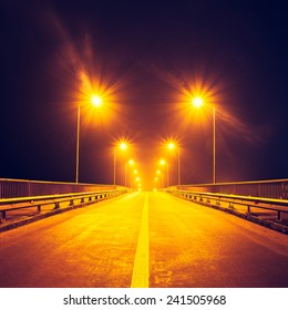 Empty Freeway At Night