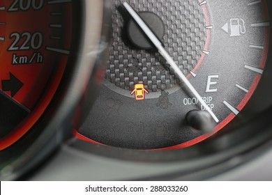 Empty Fuel Guage In Car