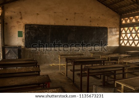 Empty Gambian Classoom