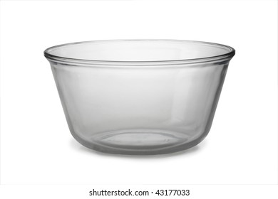 An Empty Glass Bowl Isolated