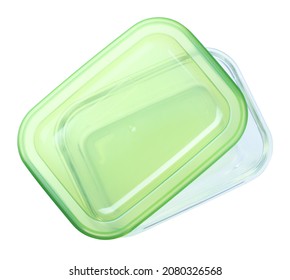 Empty Glass Container For Food Isolated On White, Top View