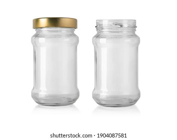 empty glass jar for food and canned food. Isolated on white background with clipping path - Shutterstock ID 1904087581