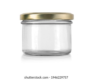empty glass jar isolated on white with clipping path - Shutterstock ID 1946229757