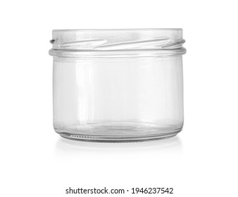 empty glass jar isolated on white with clipping path - Shutterstock ID 1946237542