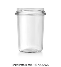empty glass jar isolated on white with clipping path - Shutterstock ID 2175147075