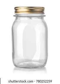 empty glass jar isolated on white with clipping path - Shutterstock ID 780252259