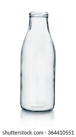 Empty Glass Milk Bottle