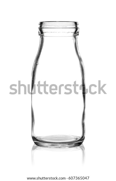 Download Empty Glass Milk Bottle Glass Lid Stock Photo Edit Now 607365047