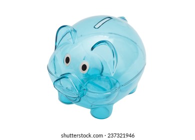 Empty Glass Piggy Bank Isolated On Stock Photo 237321946 