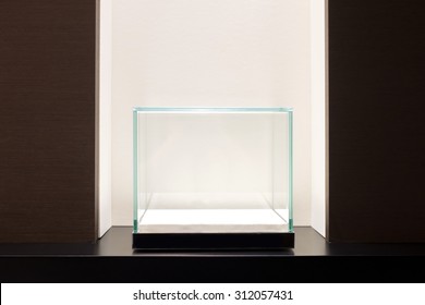 Empty Glass Showcase Display