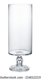 Empty Glass Storage Container Isolated On White Background