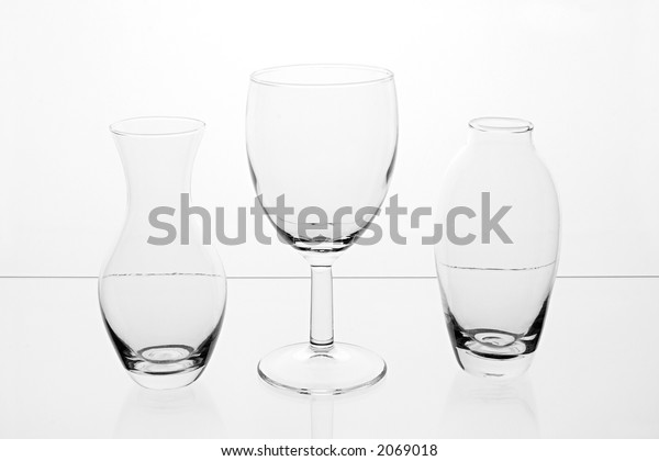 Empty Goblet Two Empty Vases On Stock Photo Edit Now 2069018