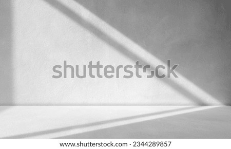 Empty gray Cement Wall room interior Background and Rough floor concrete with light and line Shadow perspective well design Display product White Studio and text presentation grey Backdrop Background 