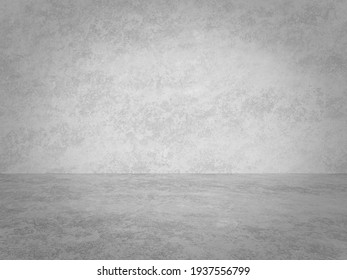 empty gray interior with concrete wall, plaster background