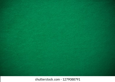 Empty Green Casino Poker Table Cloth With Spotlight.