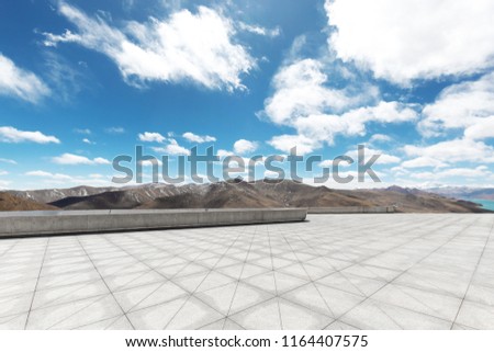 empty ground with blue sky