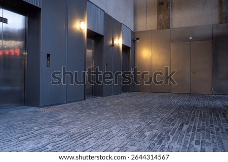 empty ground and the elevator lobby