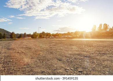 empty ground near lake in summer d day in New Zealand - Shutterstock ID 391459135